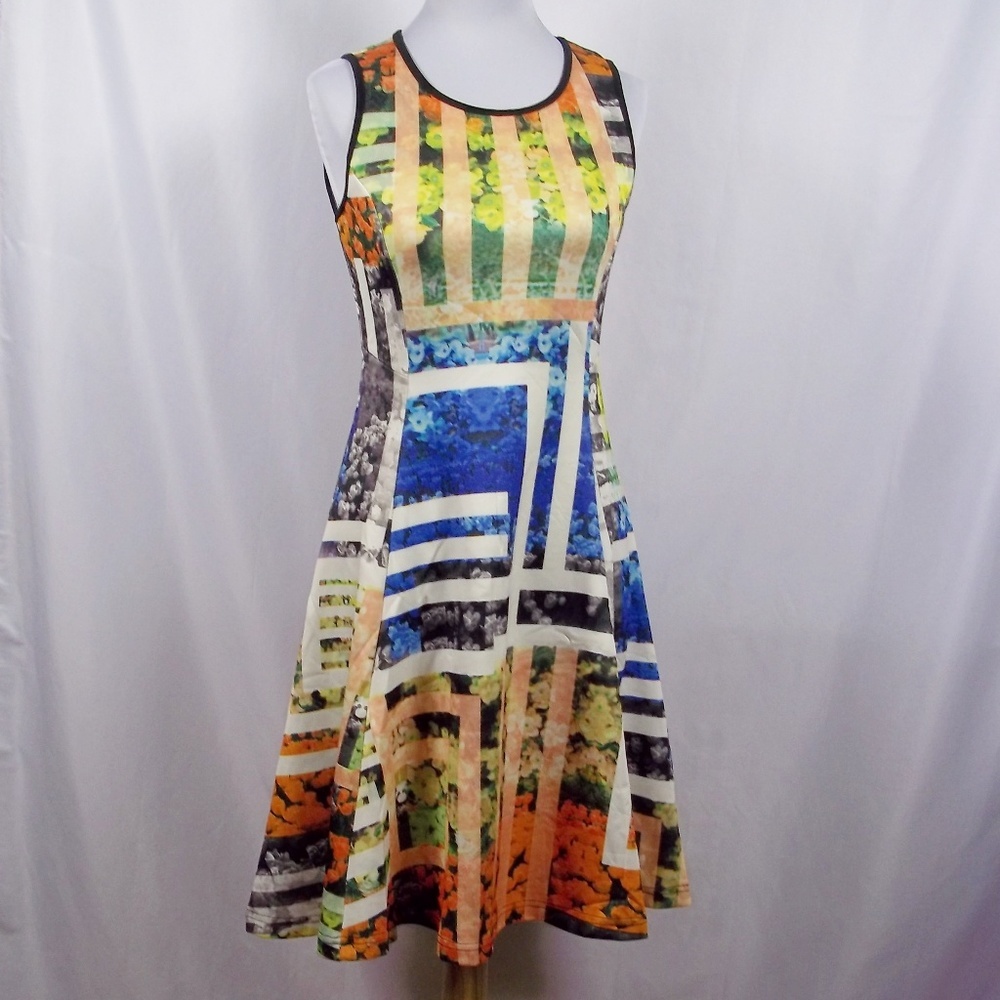 Just Love Modern Floral A-Line Sleeveless Dress